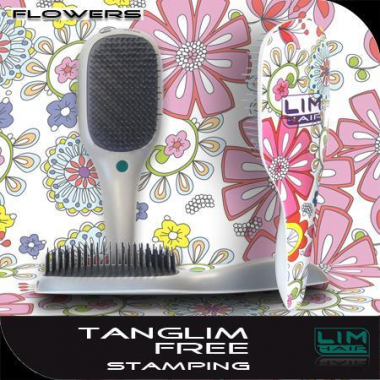 Hajkisimító és szuper hajbontó kefe Tanglim Exclusive Free-Flowers
