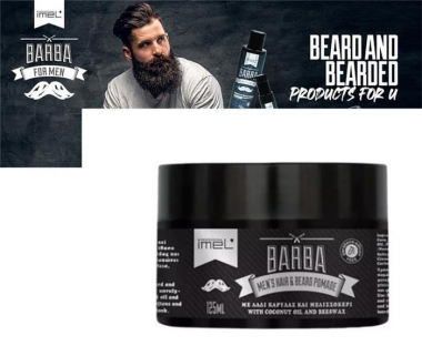 Imel Barber Hair Pomade szakáll és hajfény paszta erős tartással - VEGÁN - SZILIKON MENTES