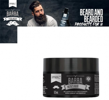 Imel Barber Hair & Beard Wax szilikon mentes haj és szakáll wax erős tartással IMEL Athén