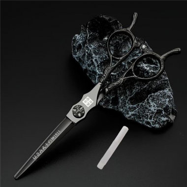 Hajvágó olló 6.0 Japán Samurai Black 440C Siccors SB-29330095272